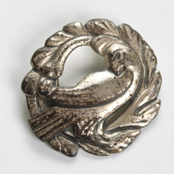 CORO VINTAGE DOVE BIRD STERLING SILVER PIN BROOCH - Picture 3 of 4